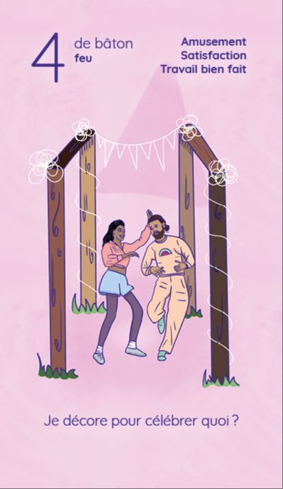 4 baton tarot reflet