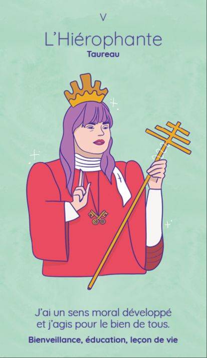 pape hierophante tarot reflet