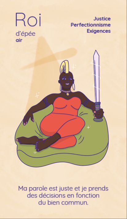 Roi epee tarot reflet