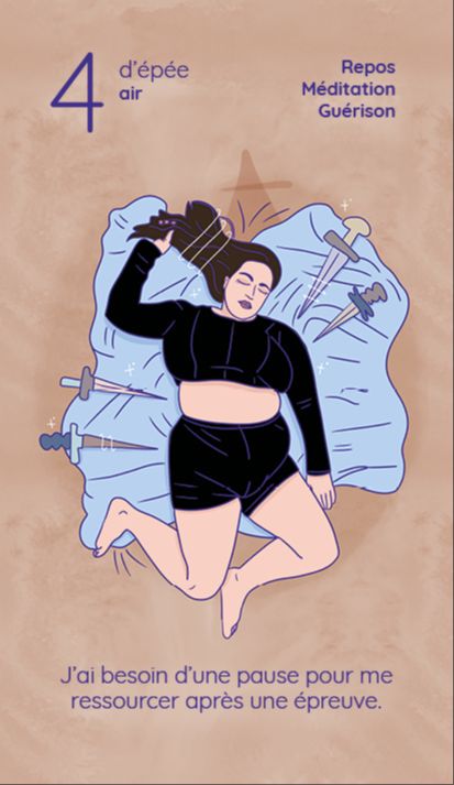 4 epee tarot reflet