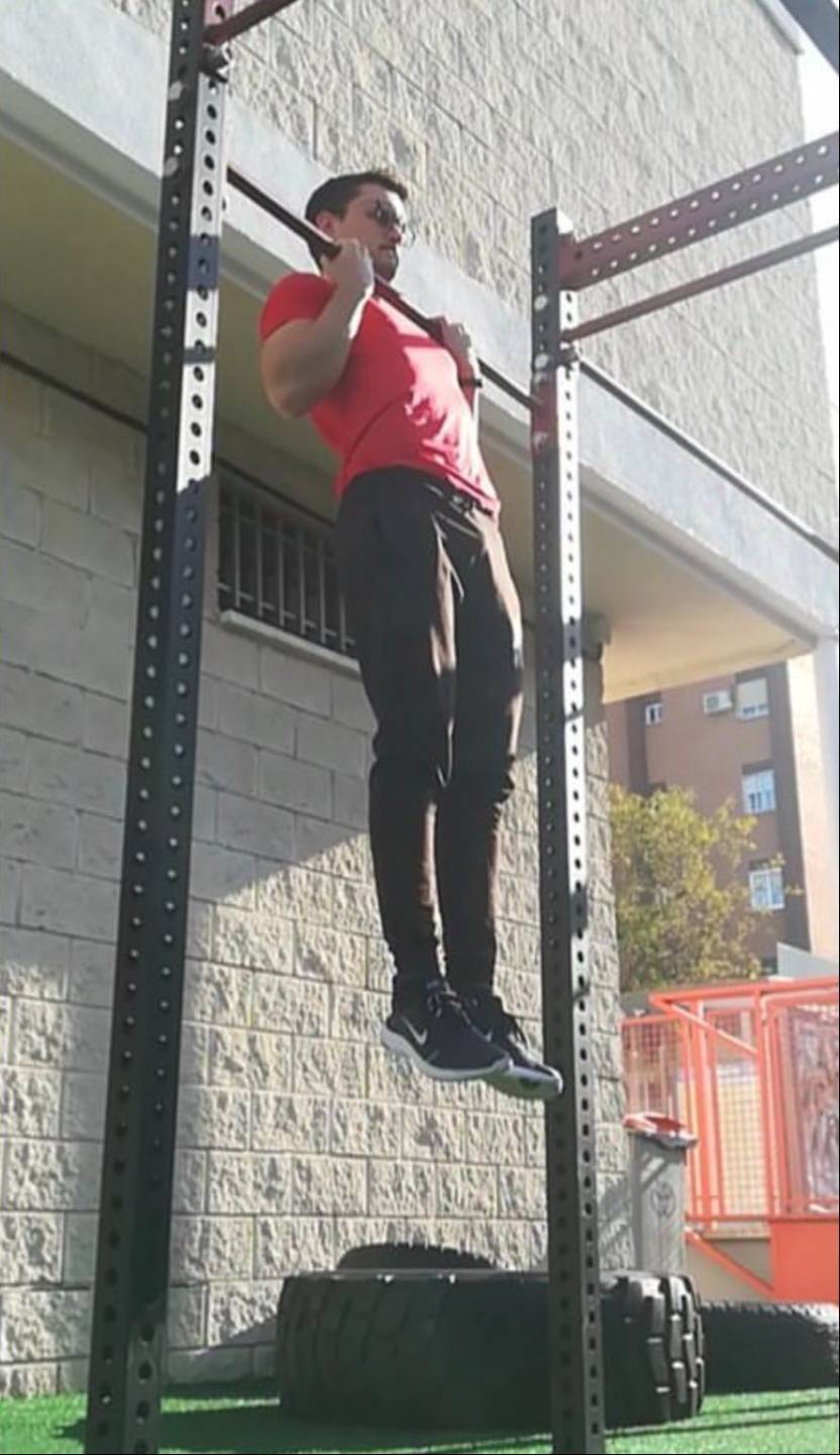 Posición inicial de la suspensión en barra del CNP