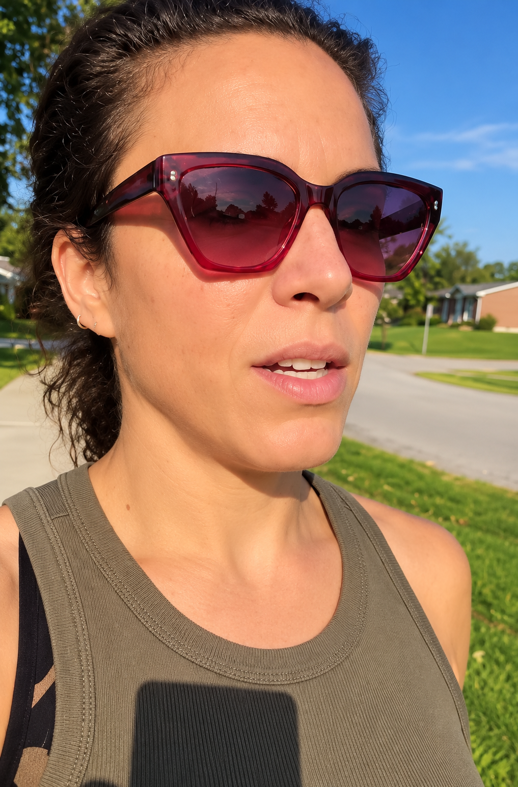 Courtney on a sunny morning walk