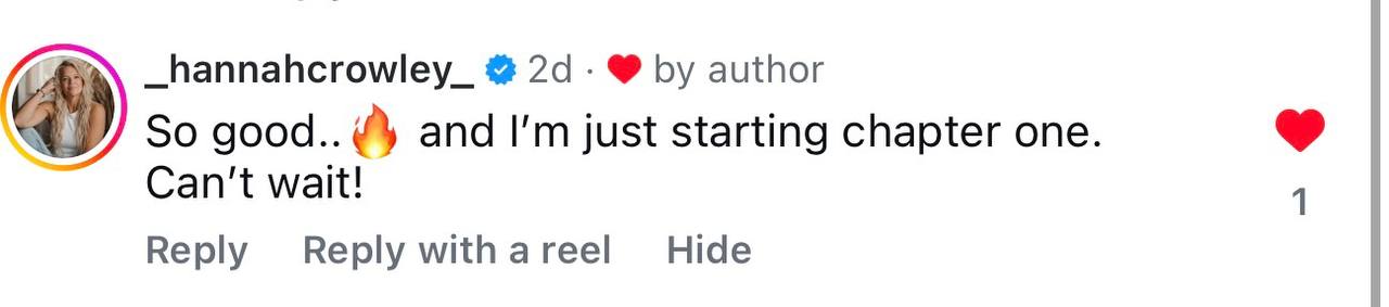 Reader testimonial
