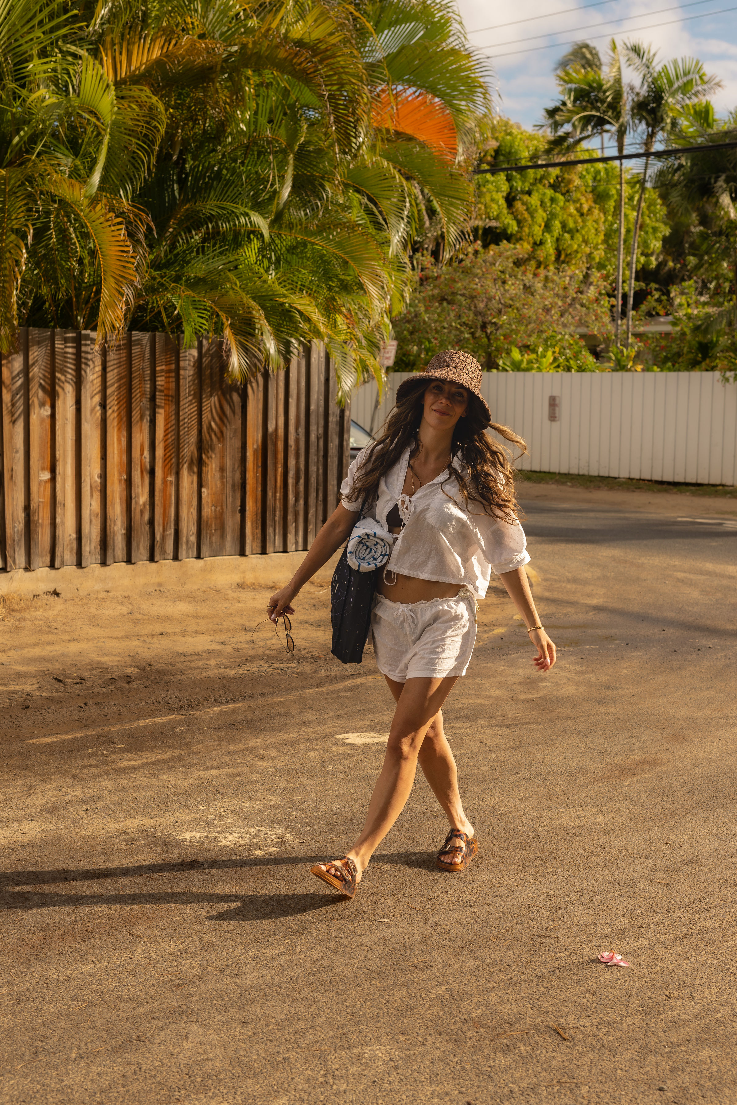 Lindsey walking in Hawaii