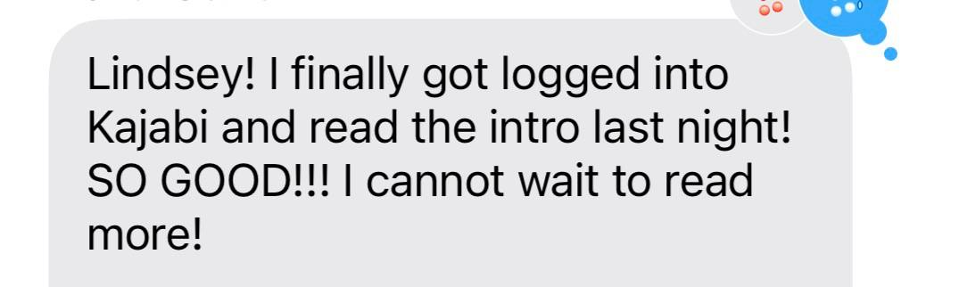Reader testimonial