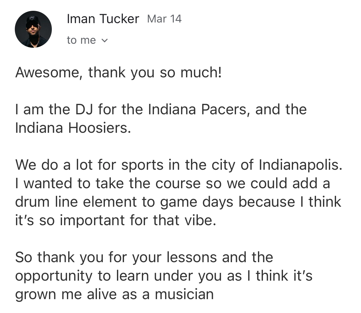 Dragon Finger Drums Testimonial