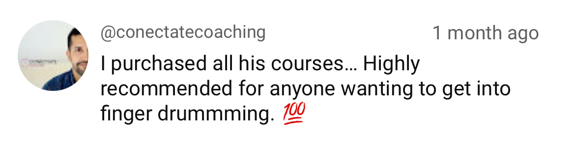 Dragon Finger Drums Testimonial