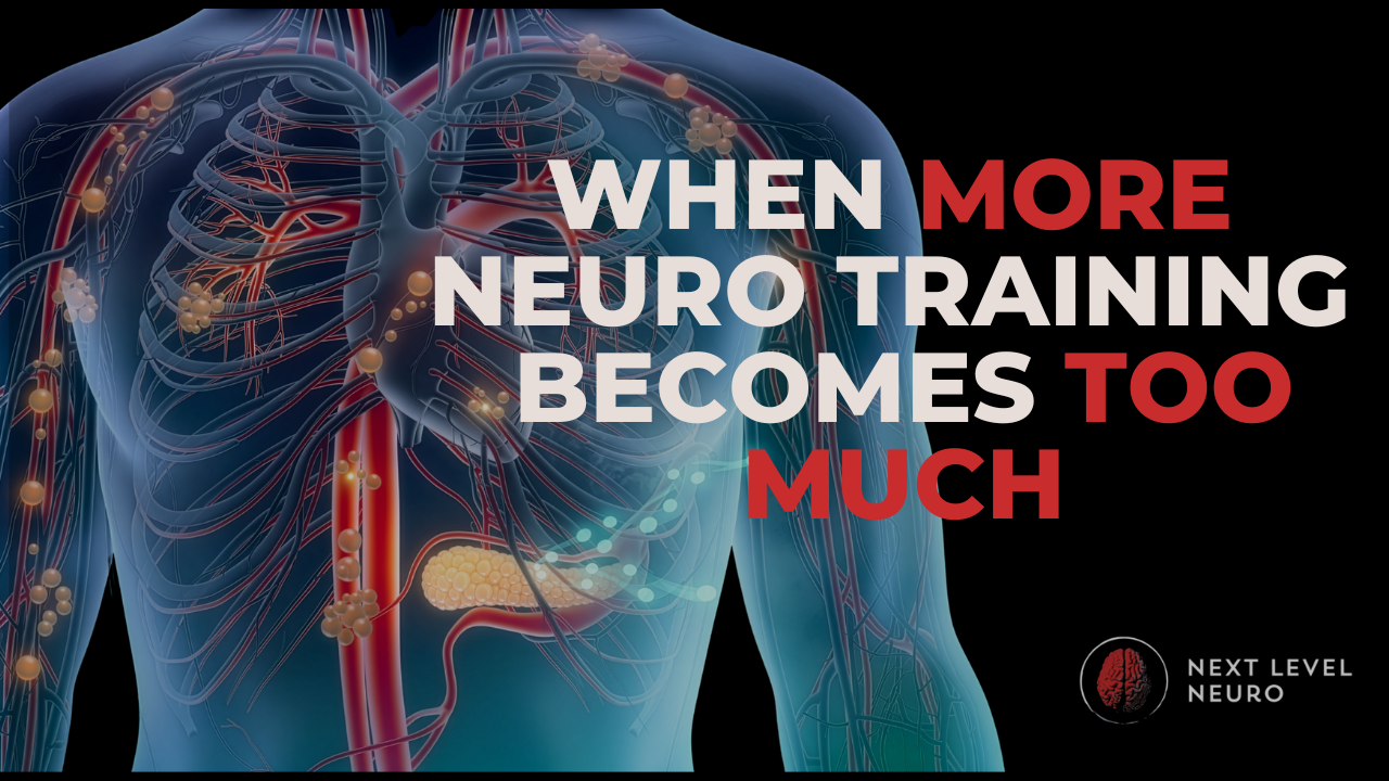 Practitioner reassessing a client during a neurological exercise to determine the minimum effective dose and avoid over-inputting.