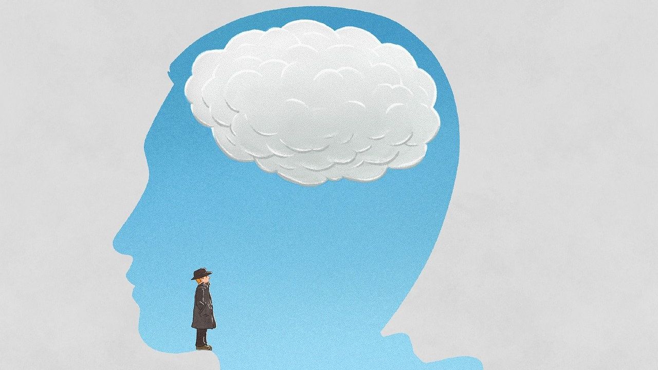 A symbolic illustration of the human mind, representing self-awareness, perception, and inner transformation.