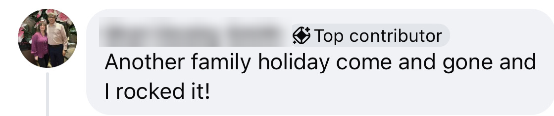 Client post: another family holiday come and gone and I rocked it