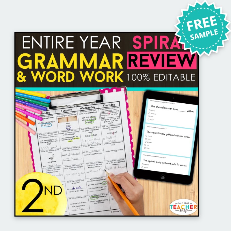 2nd Grade Grammar Spiral Review