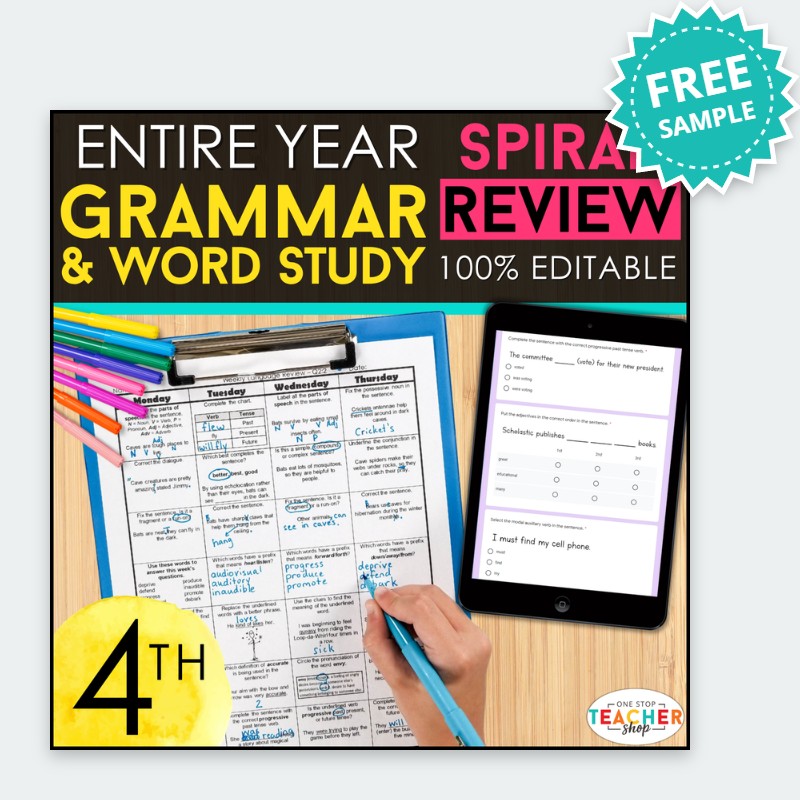 4th Grade Grammar Spiral Review