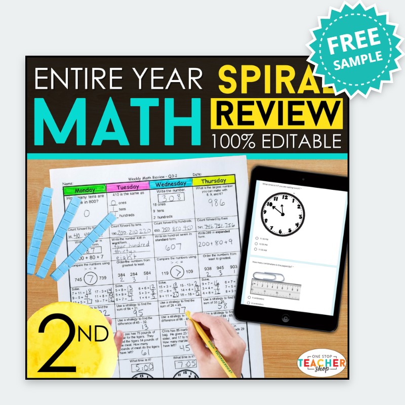 2nd Grade Math Spiral Review