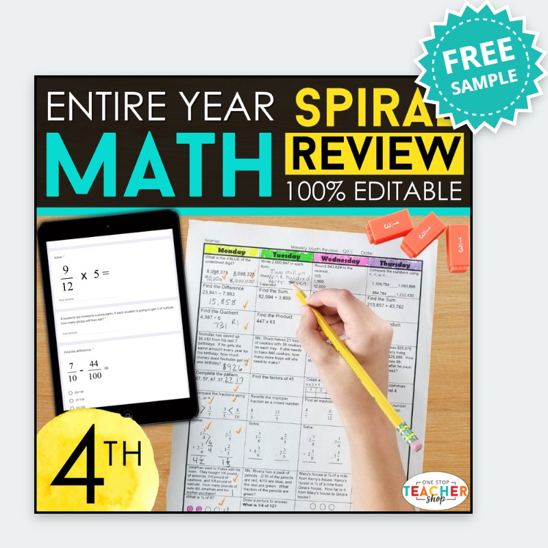 4th Grade Math Spiral Review