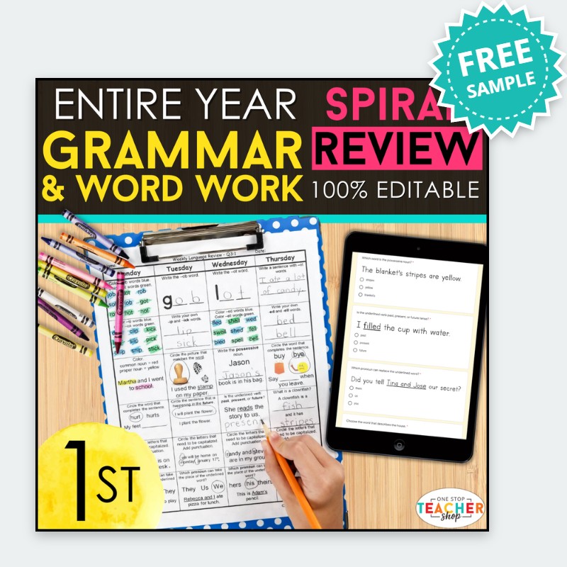 1st Grade Grammar Spiral Review