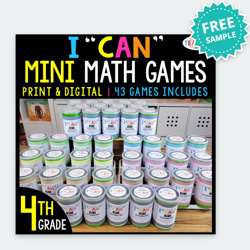 4th Grade I CAN Mini Math Game