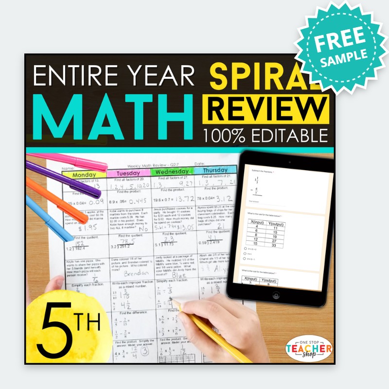 5th Grade Math Spiral Review