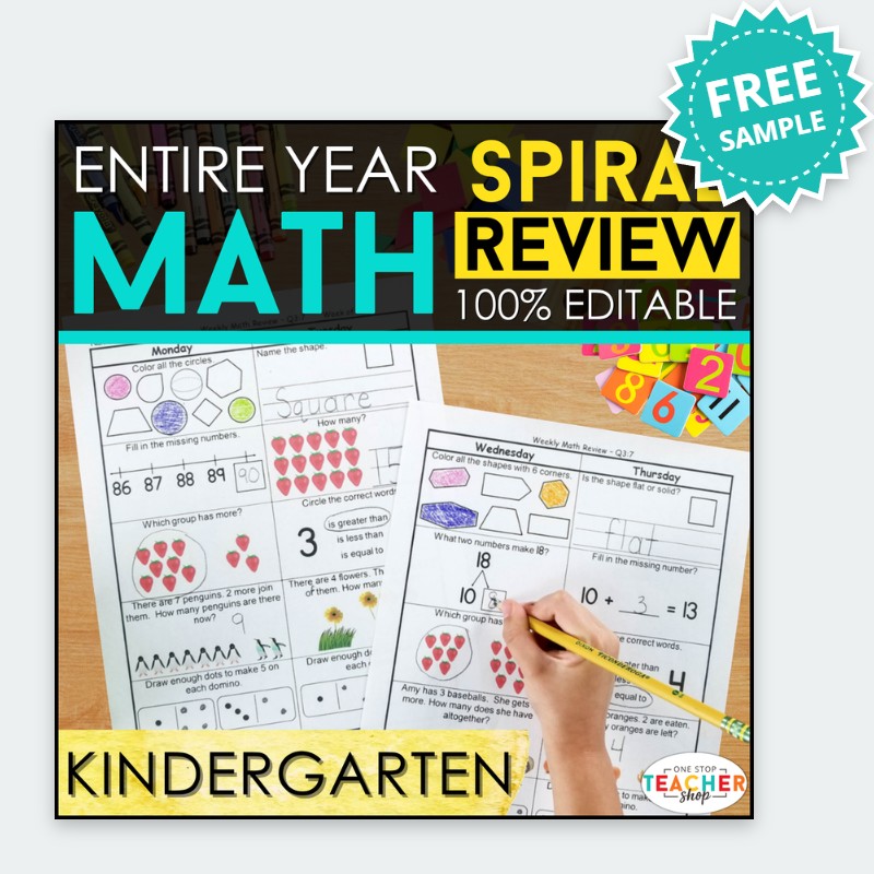 Kindergarten Math Spiral Review