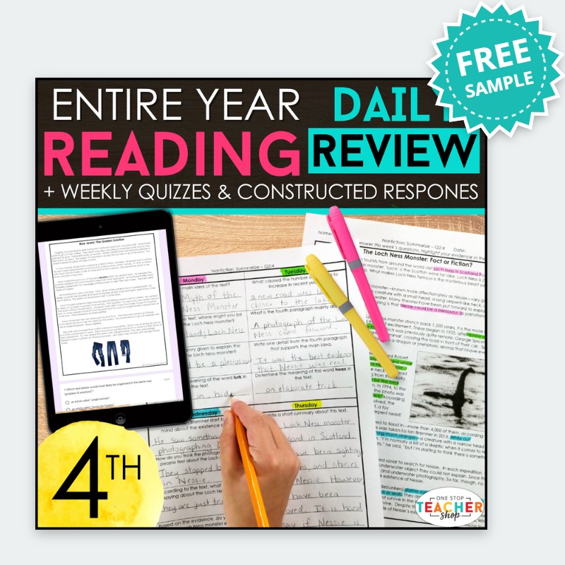 4th Grade Reading Daily Review