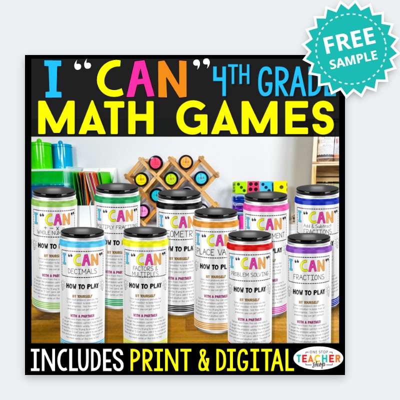 4th Grade I CAN Math Game