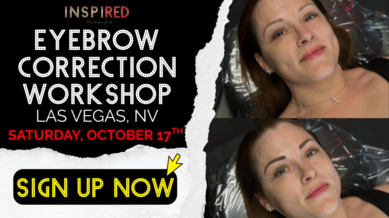 Brow correction workshop with Ms Amber Red in Las Vegas Nevada
