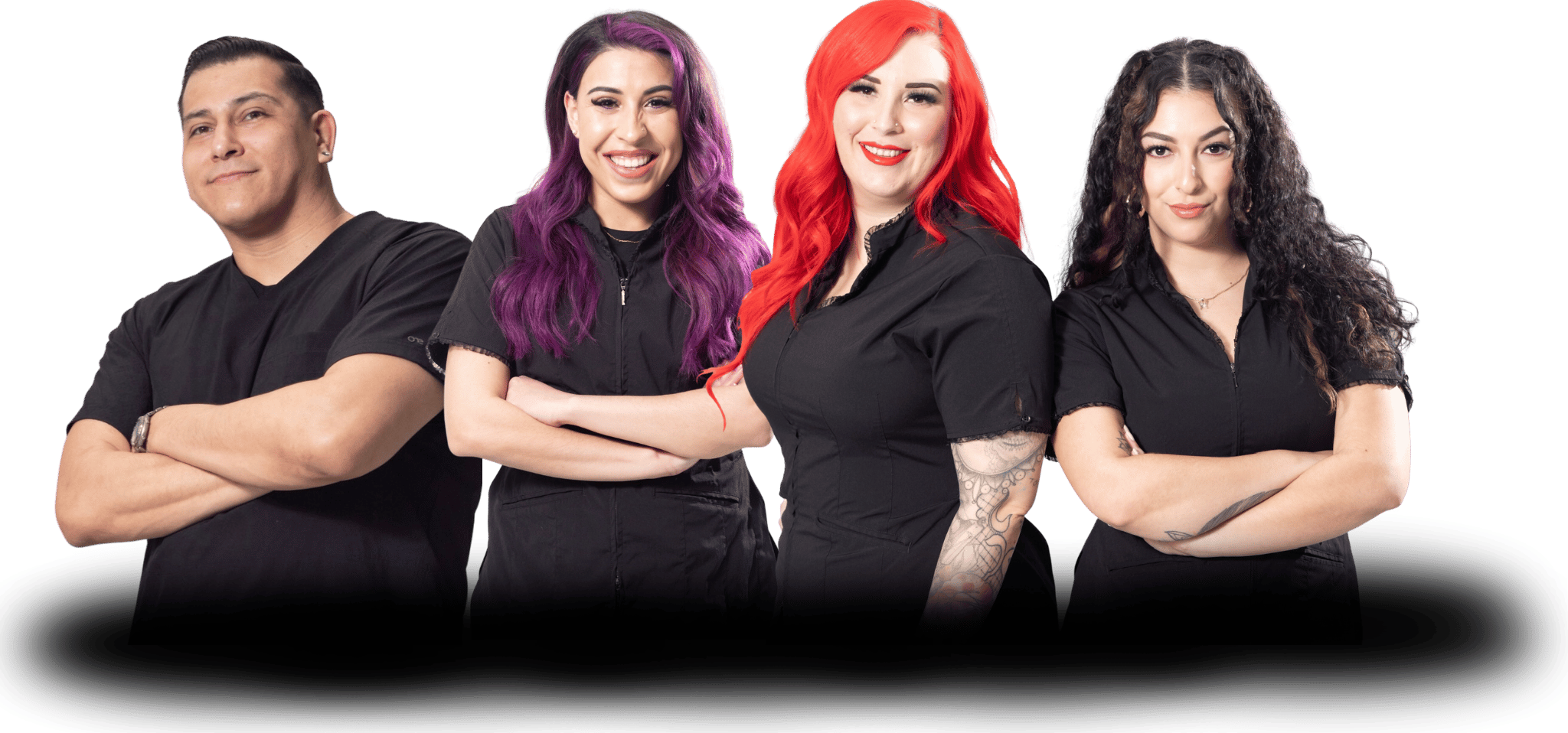 The Ms Amber Red Team. Inspired by Ms Amber Red permanent makeup artists.