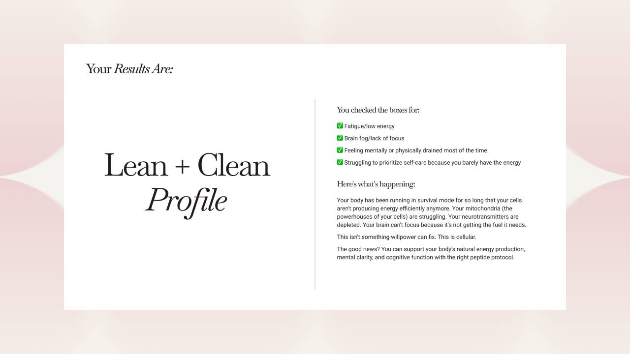 LEAN + CLEAN PROFILE PAGE - OPTIMIZE METABOLISM & RECOVERY