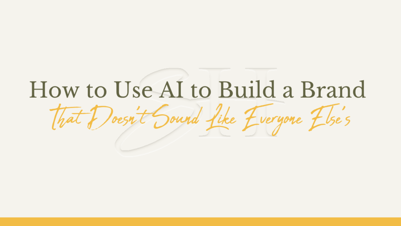 build a brand with AI