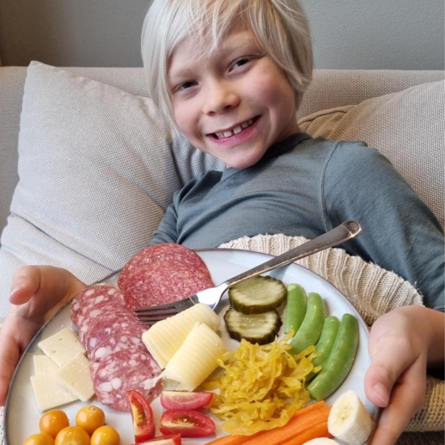 Skål med havregrøt, blåbær og banan