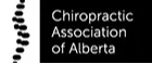 Chiropractic Association of Alberta white Logo