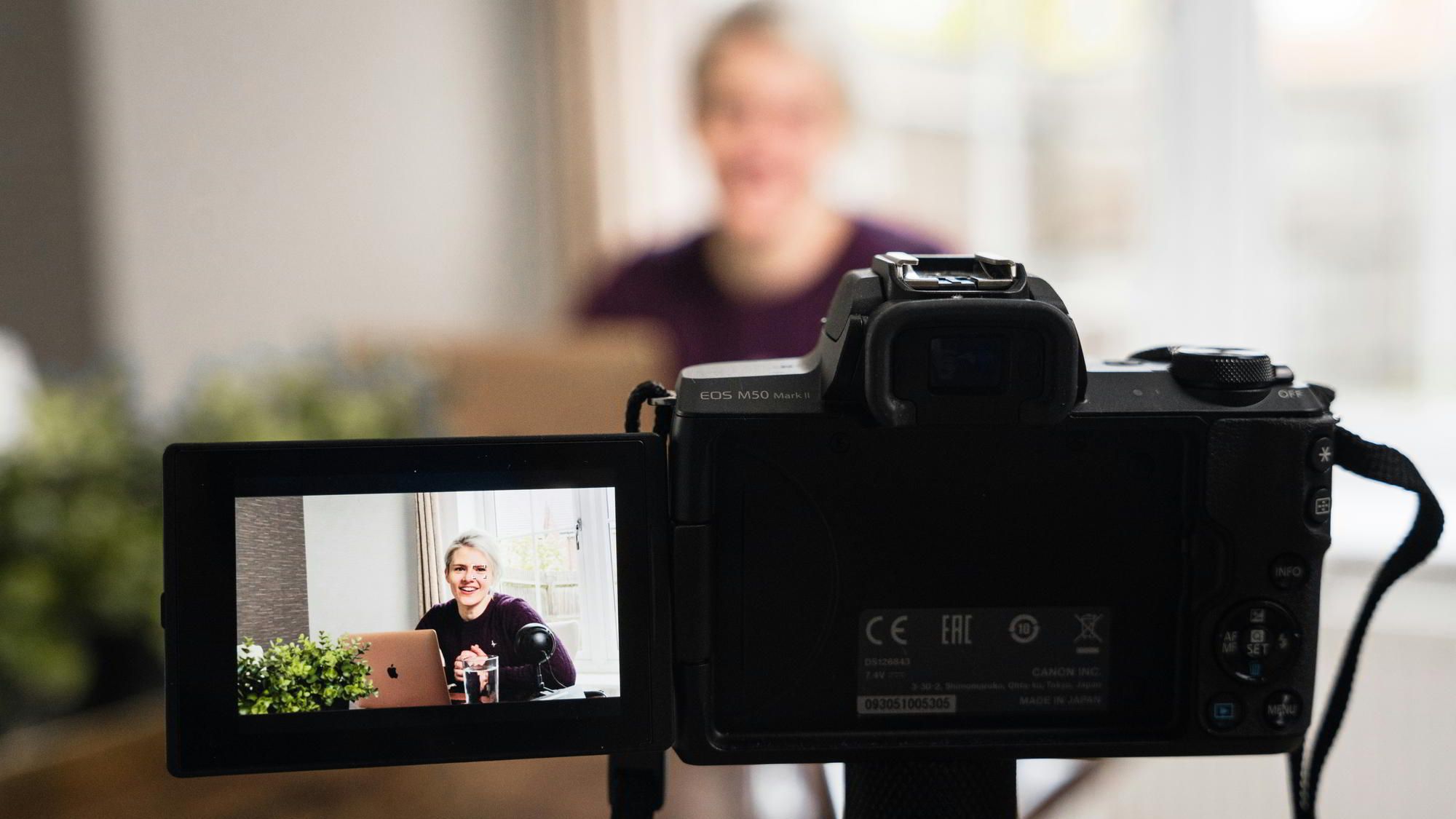 Subject matter expert being interviewed on camera