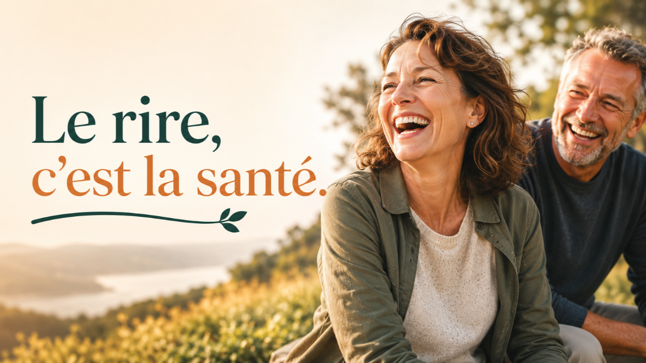 Personne riant, illustrant les bienfaits du rire sur la santé