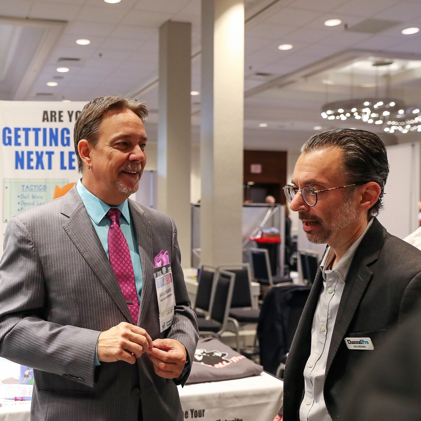 Manny Palachuk networking with managed service providers at industry even
