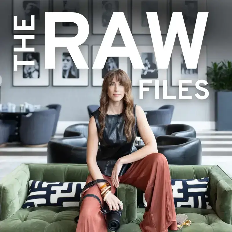 The Raw Files podcast cover art featuring Vanessa Joy