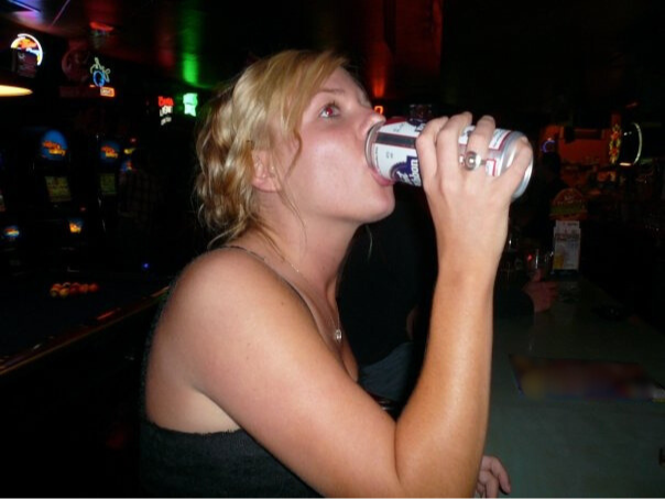 Katie Lain in her early twenties during a night out.