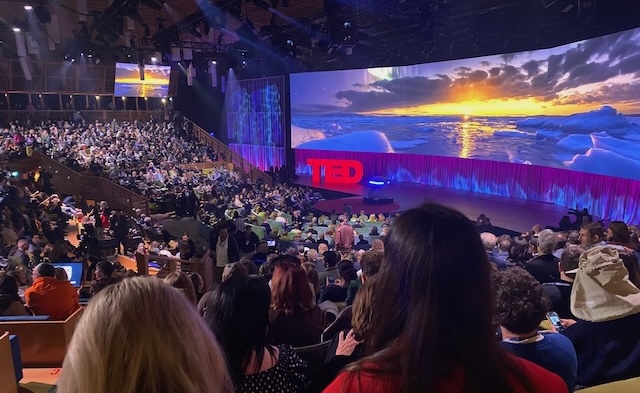 Audience seated at the custom-made theatre at the TED Conference in Vancouver, 2026 