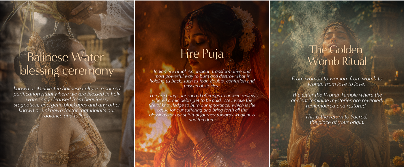 Balinese Water Blessing Rituals, Fire Puja, The Golden Womb Ritual