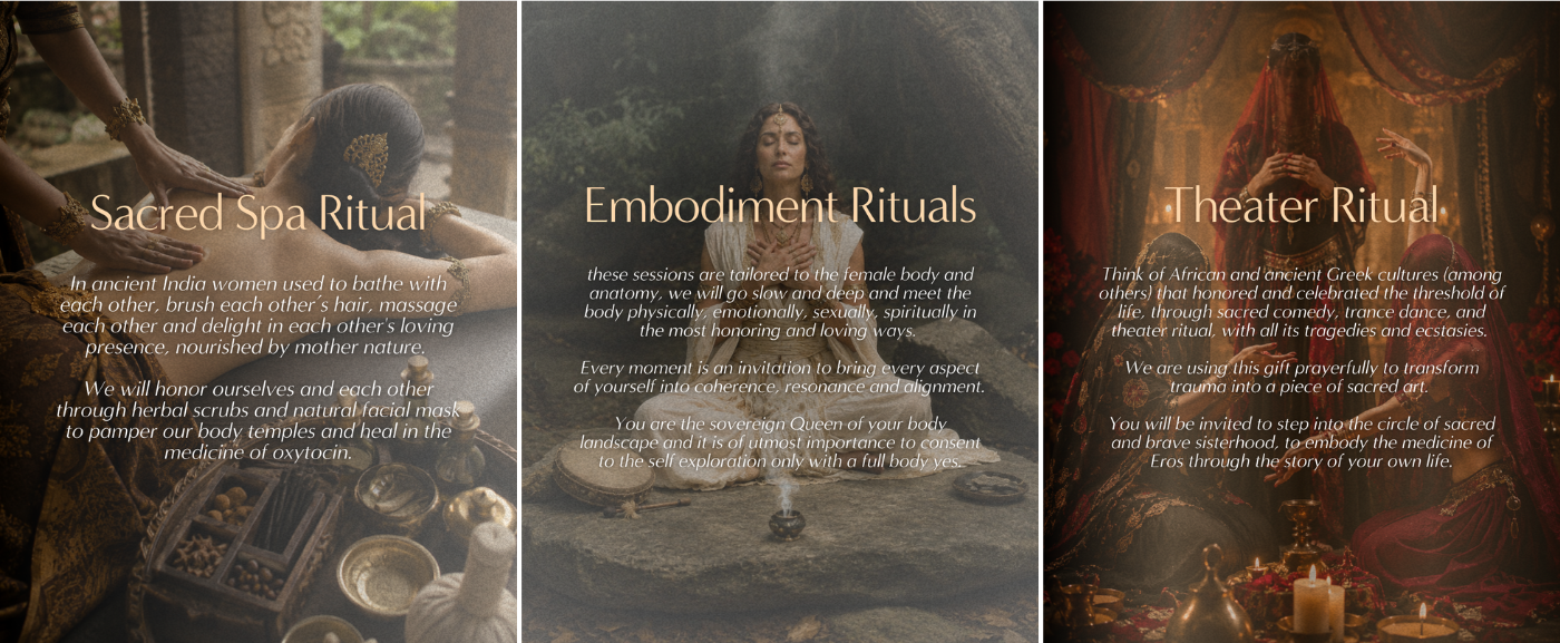Sacred Spa, Embodiment Rituals, Theater Rituals