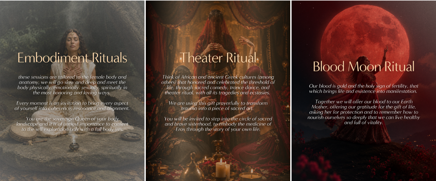 Embodiment Rituals, Theater Rituals, Blood Moon Ritual