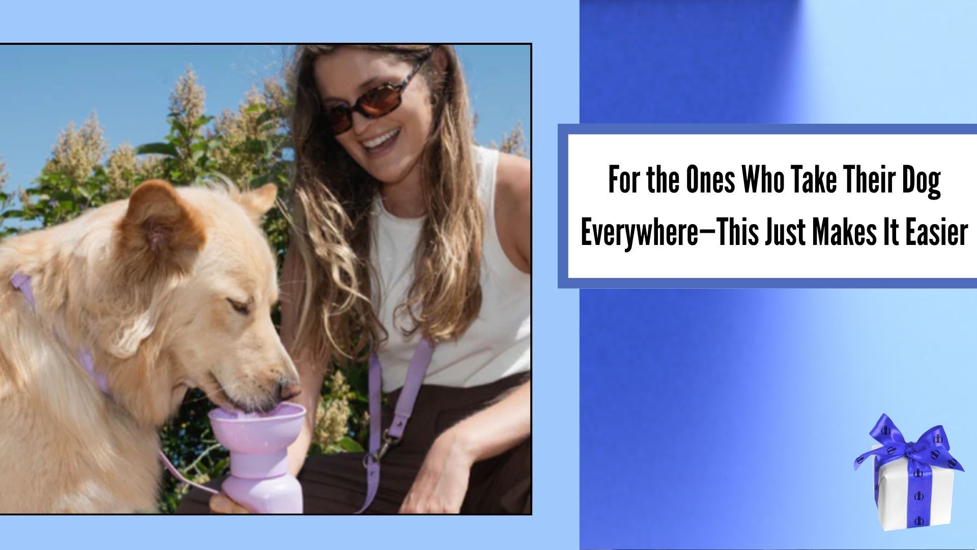 portable dog water bottle with built in drinking bowl for travel and walks