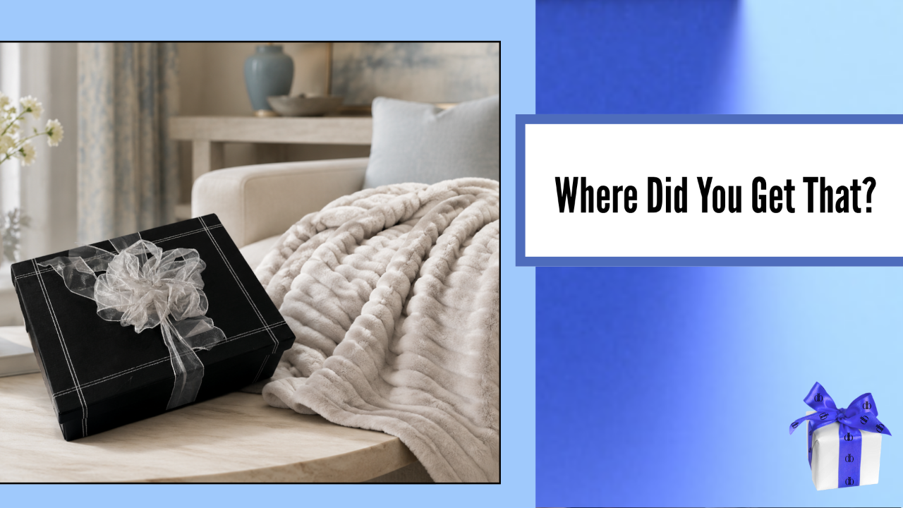 A soft blanket and keepsake box gift presented as a thoughtful client appreciation gesture.