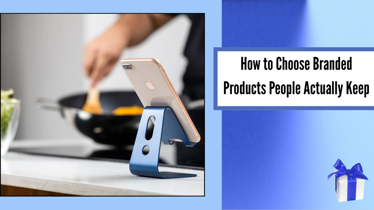 Cell phone standing upright in a phone holder on a kitchen counter while someone cooks nearby
