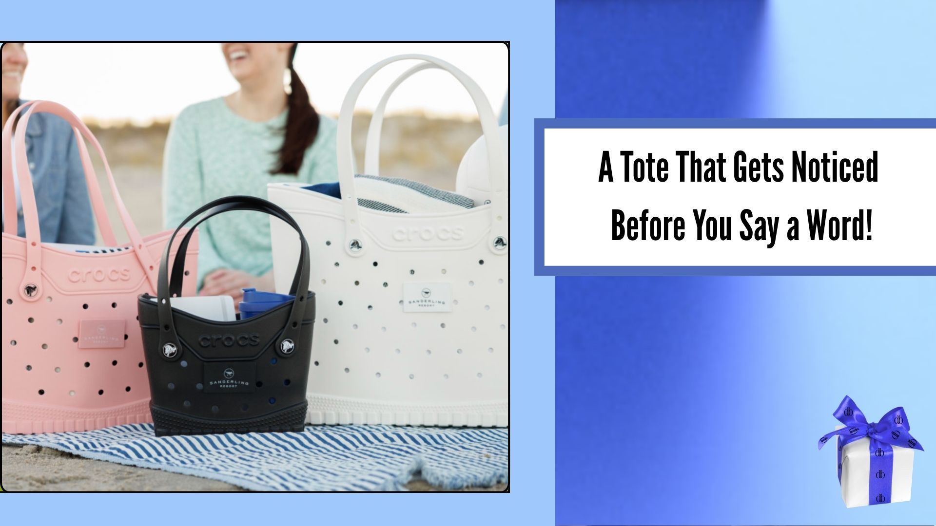 Crocs tote bag with co branded design for everyday use