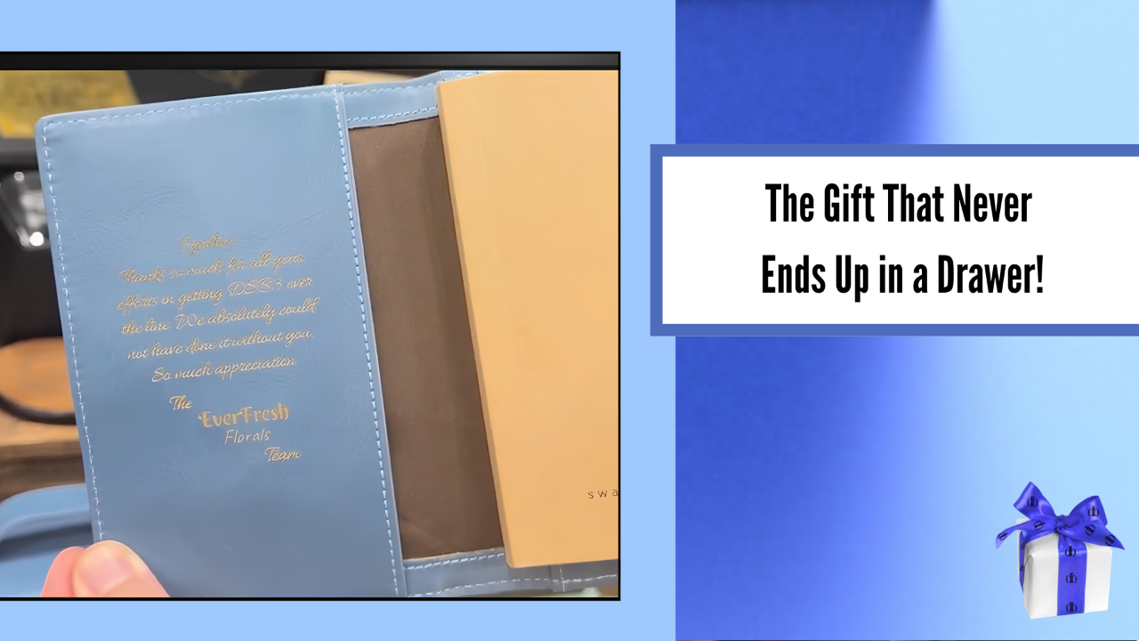Personalized branded client gifts used by marketing teams to create memorable, relationship-building touchpoints
