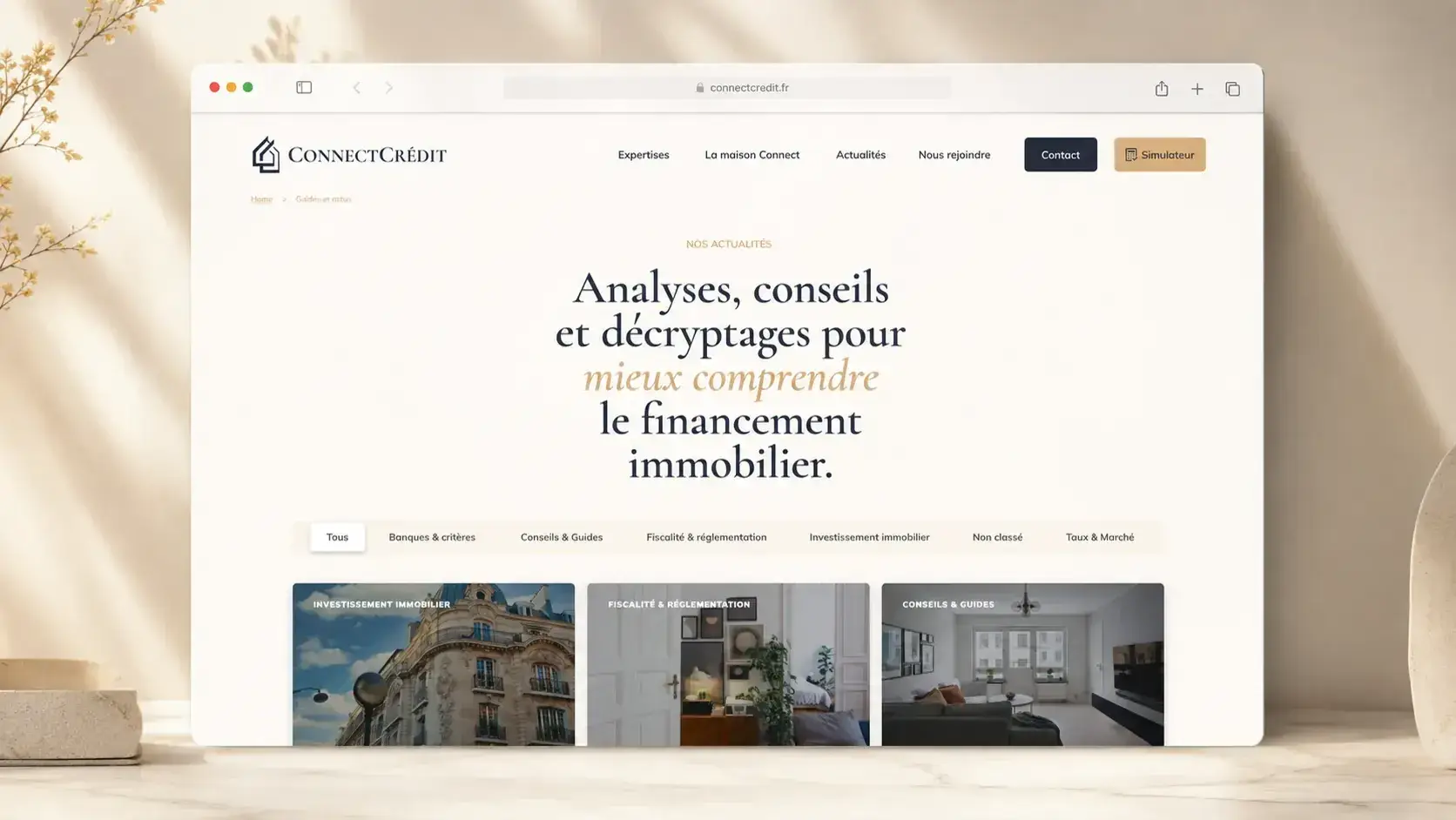 Espace éditorial ConnectCredit