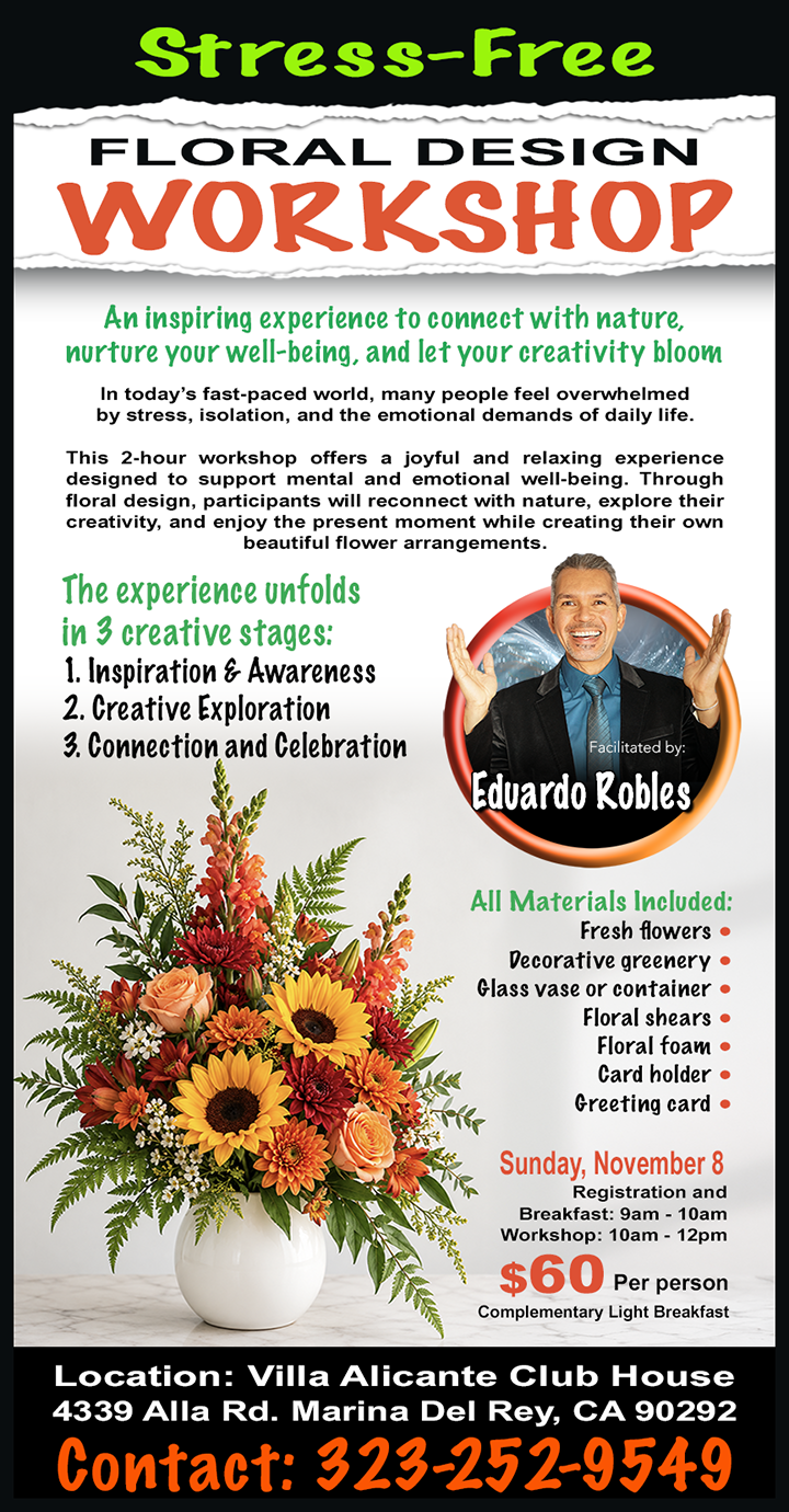 Stress-Free Floral Design Workshop flyer