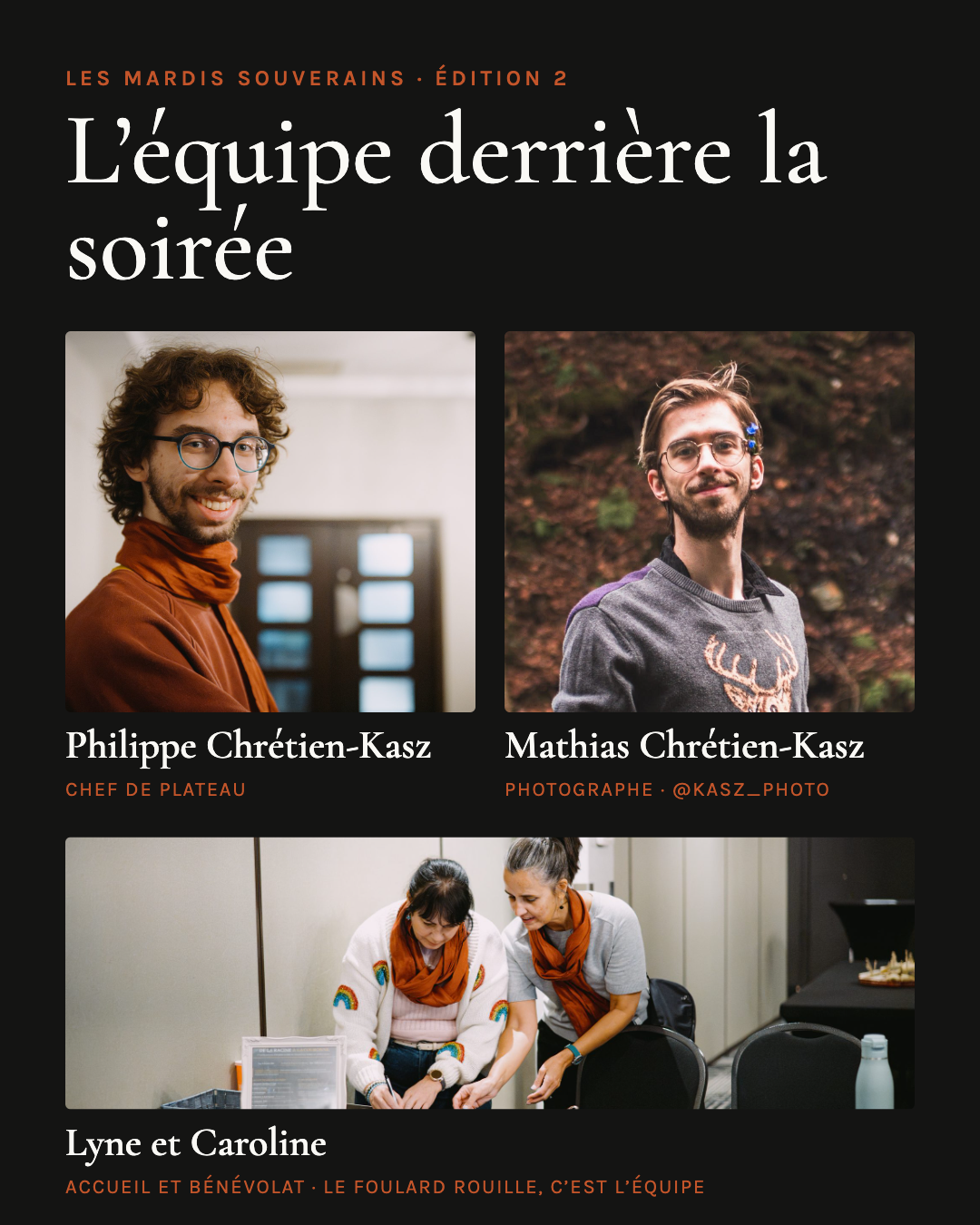 L'équipe aux foulards rouille