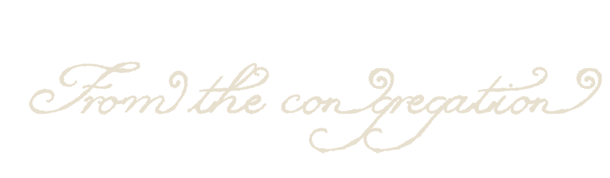 From the congregation