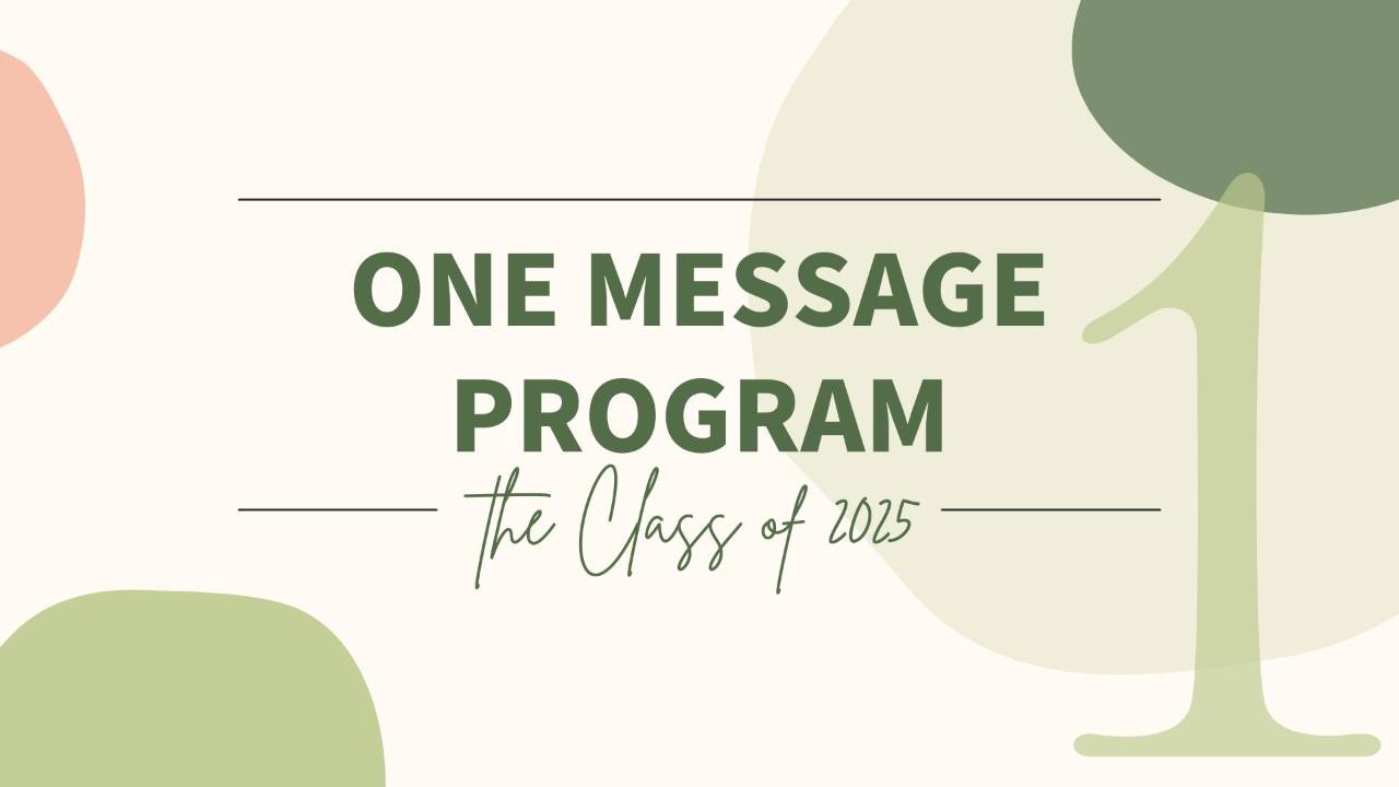 ONE MESSAGE PROGRAM 202505