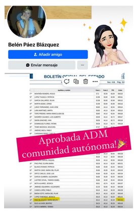 Testimonio BOE de Belén Páez Blázquez